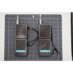 Vintage Midland 13-700B 1 Watt Transceiver Walkie Talkie Pair Black Metal Case